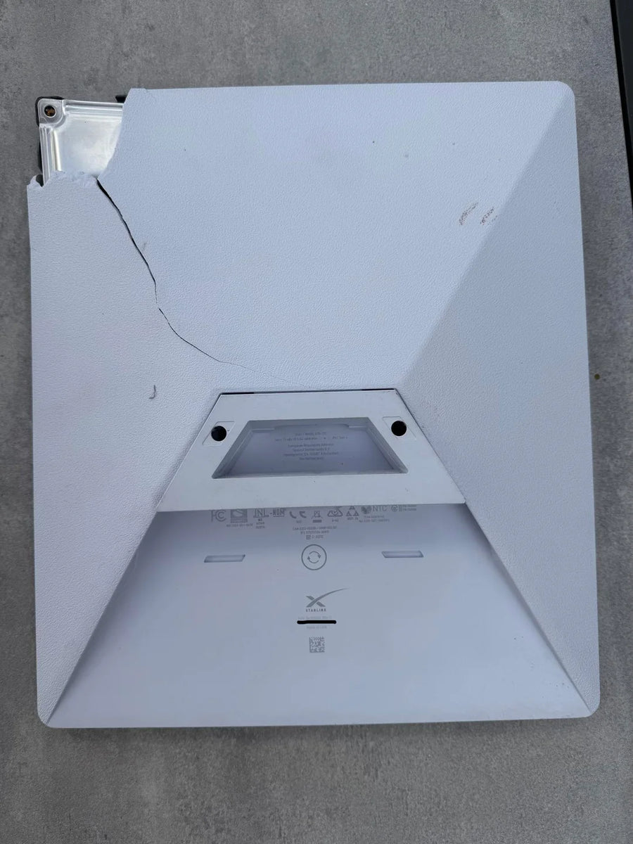 Cracked Starlink Mini dish, underside