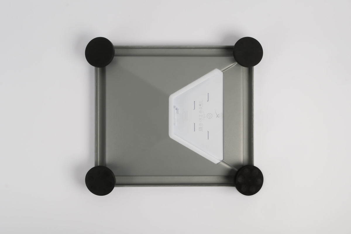 SETBOX housing in grey, underside with the dish cradle